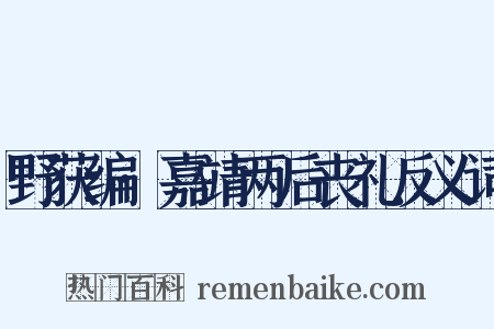 野获编·嘉靖两后丧礼反义词是什么意思的图片